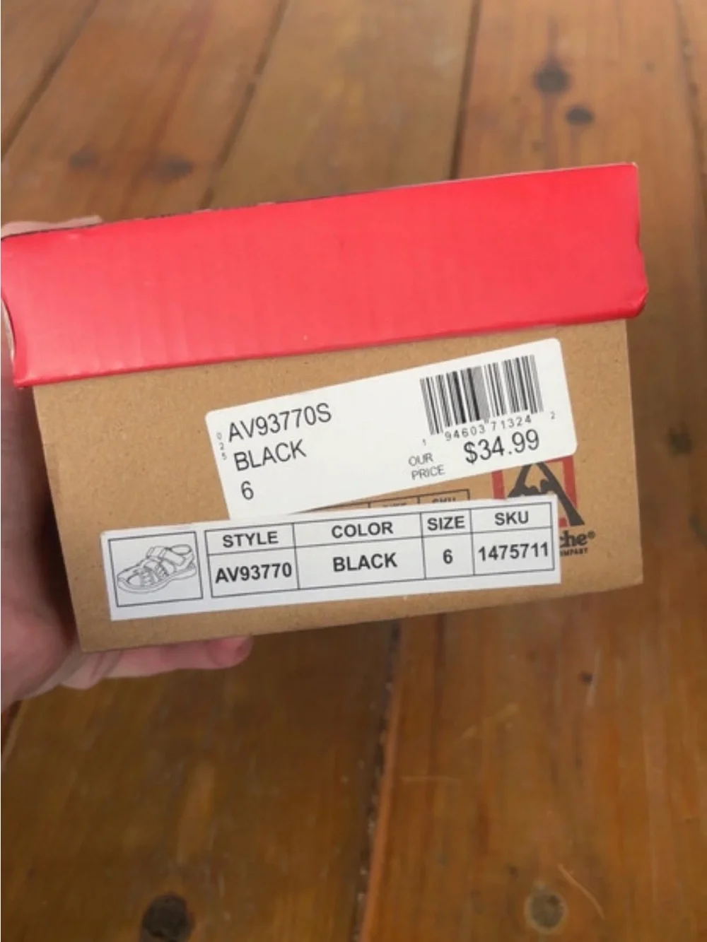 Avalanche Boys Black Closed-Toe Sport Sandals